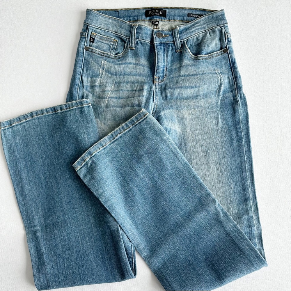 Judy Blue distressed boot cut jeans Blue Size 7 / 28 Women's